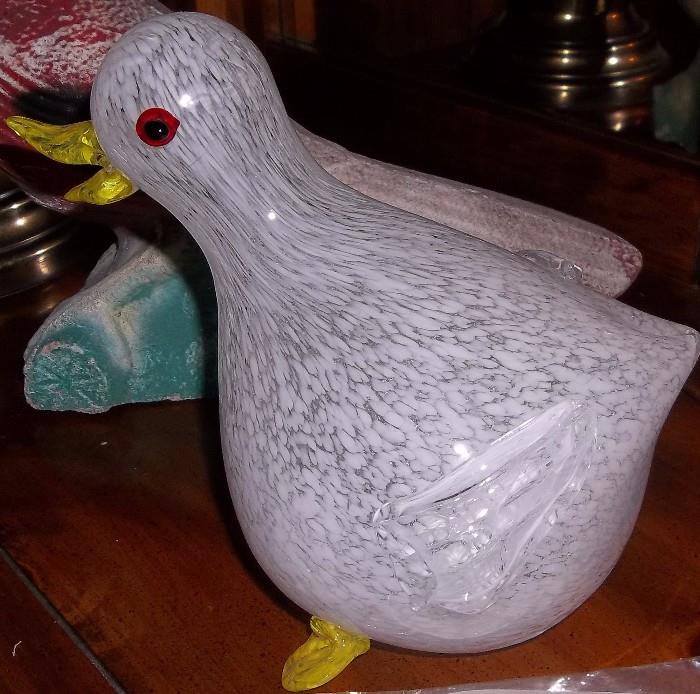 Murano glass duck