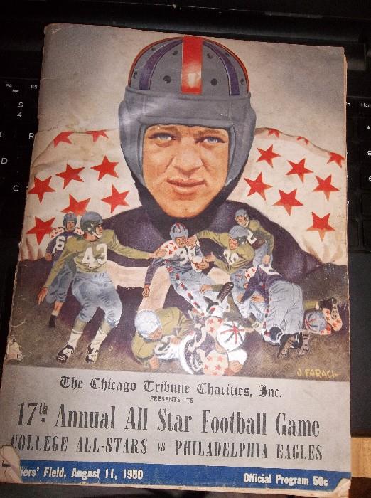 1950 All star Football game program