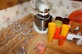 KitchenAid mixer and glassware