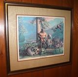 Marvin Thompson signed artist proof "The Oringinal Volunteer" enscribed to Archie and Mary Campbell