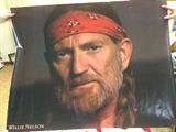 Large Willie Nelson poster signed to Archie from Willie