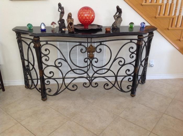 French style console, excellent condition, marble top