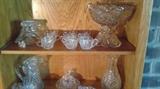 Cut glass  including  punch  bowl 