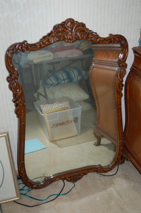 Antique mirror that matches the dresser