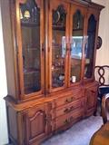                              Pecan china hutch