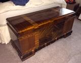          Antique Hope Chest filled with Sewing Items