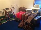 Samsonite luggage, walkers, high chair