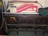 antique buffet, car ramp