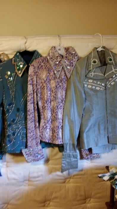 Cowgirl clothing, sequins and all the add on's very well tailored and many styles and colors to choose from.  The collection is quite stunning