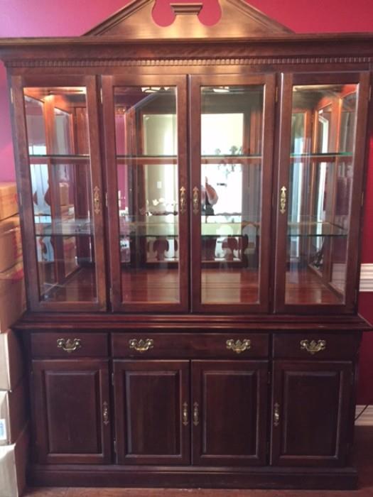 Another extra nice china cabinet; has matching table