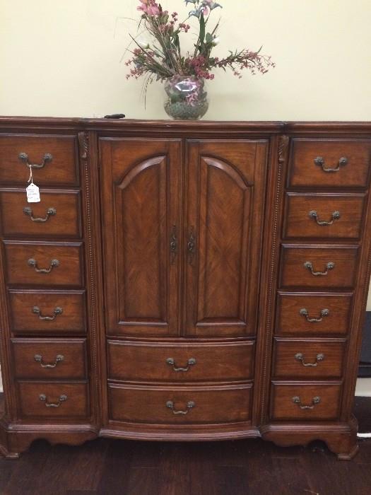 Marvelous chest  has matching king bed & 2 nightstands