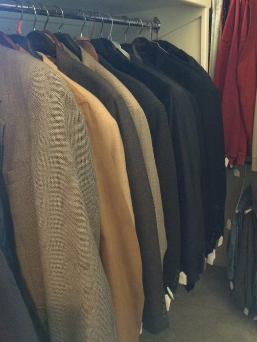 Extra nice suits and sport coats (including a tux)