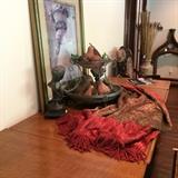 A third dining table (country French) with varied decor