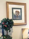        One of several framed dog pictures