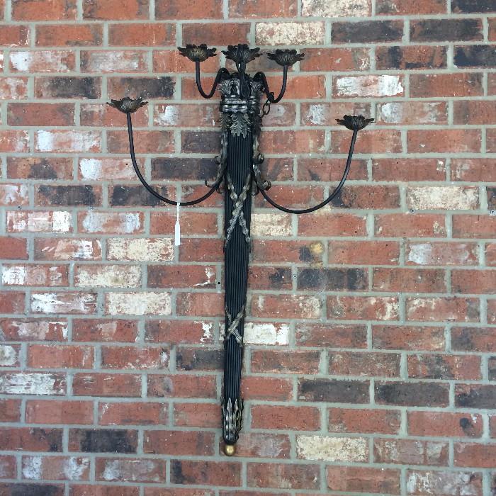 One of two decorative wall mounts (great for inside or outside - sold separately)