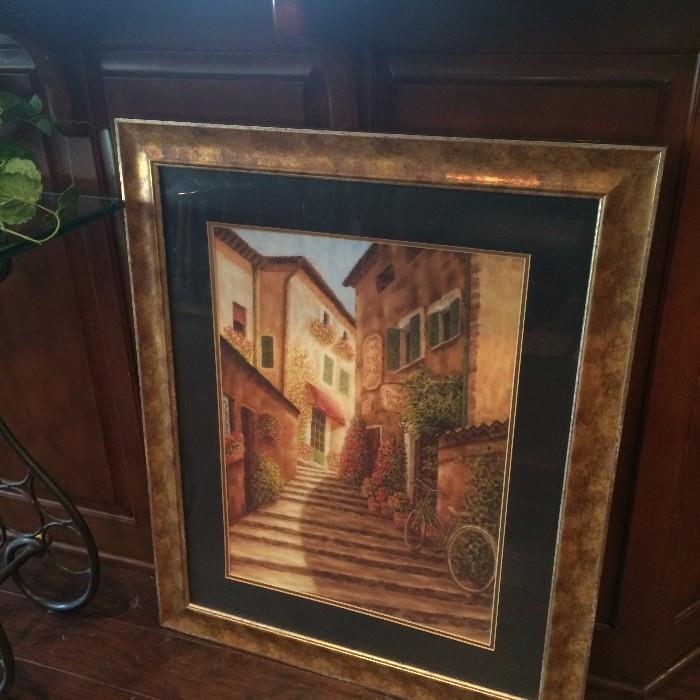  One of the many framed decorative pictures
