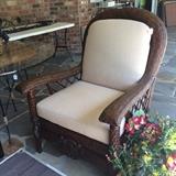     Extra nice cushioned wicker chair