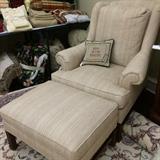 The chair & ottoman have a matching bed bench.