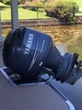  Bennington barge has a 150 hp Yamaha motor.