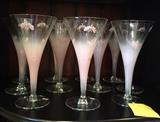 Hand- painted crystal glasses.