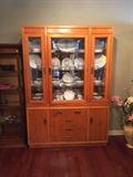 Vintage oak china cabinet.