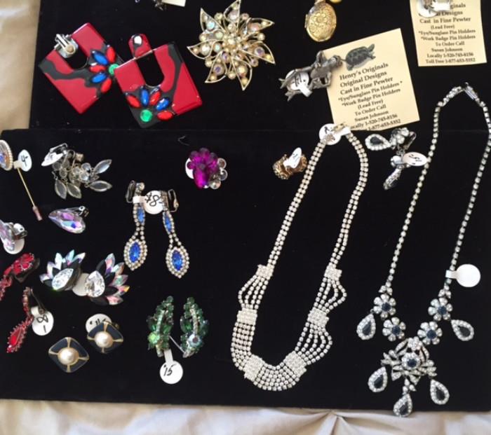 We have a fabulous Collection of beautiful Costume Jewelry in the Master Bedroom, and there are some fantastic pieces in the case by checkout.
