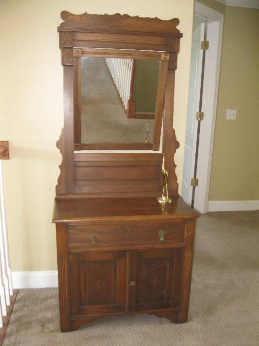 Antique small chest with mirror - $275
