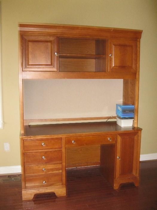 Desk with hutch - $150