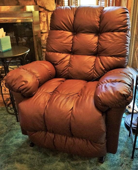 One of two new (March 2015) leather/vinyl lift chairs from North Carolina furniture direct in San Marcos