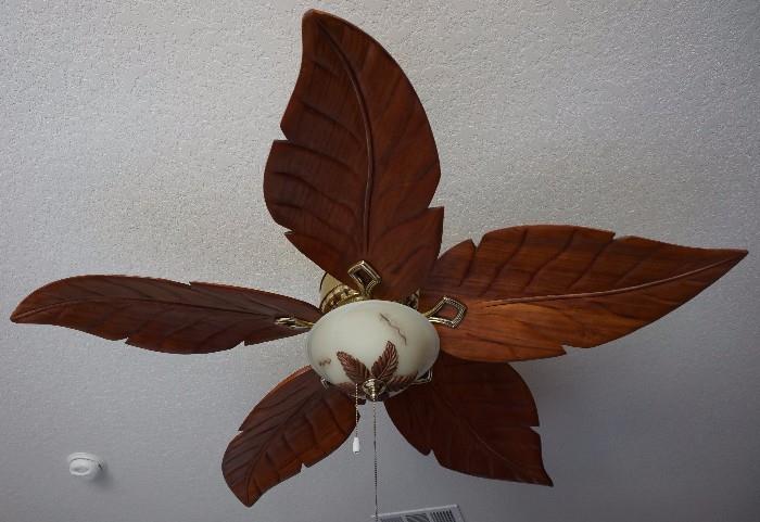 One of two matching ceiling fans