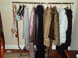 Coach purses, evening wear, faux furs, Persian curly lamb coat