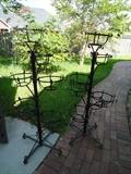Pair of iron plant stands