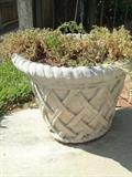 Concrete planters - one of pair
