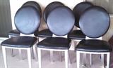 6 silver and metal side chairs