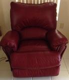 2 Lane red leather recliners