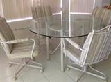 metal and glass dinette