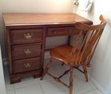 Desk and Windsor chair