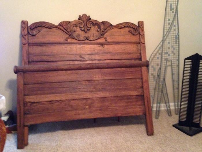 This vintage antique  bed is over 200 years old according to the owner.