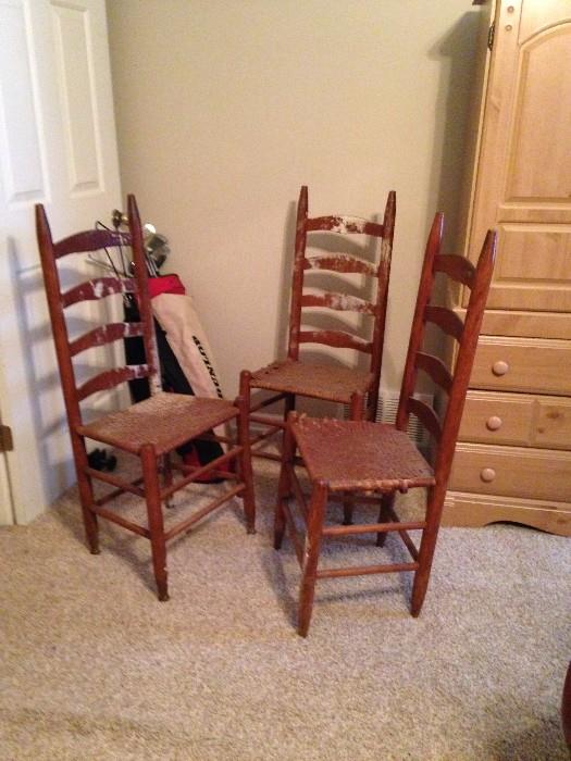 Ladderback chairs that need to be refinished