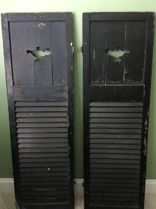 Antique black shutters from England