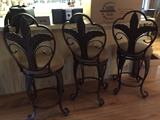 Set of three bar stools 