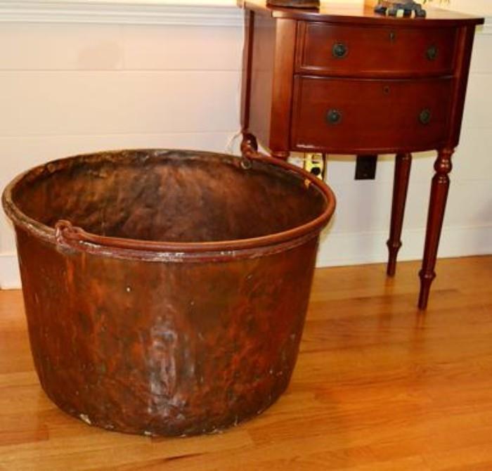 Huge copper cauldron