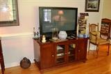 Flat screen TV, console