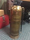 Vintage copper fire extinguisher 