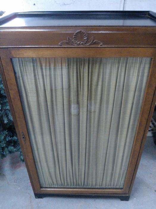 1800's Glass Front Cabinet Bookcase