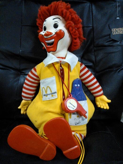 Vintage Ronald McDonald Doll - Whistles!