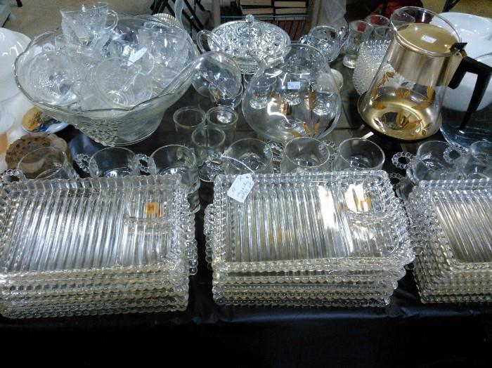 Punch Bowl, Glassware, Some Crystal Pieces 