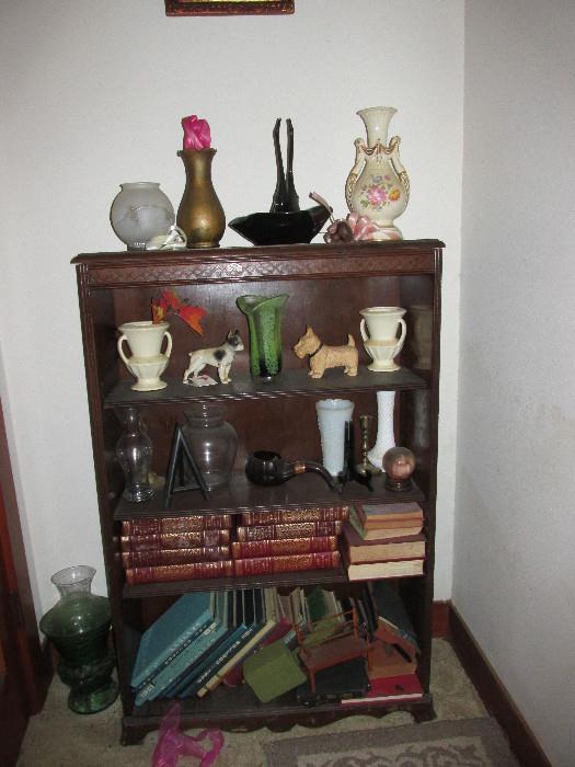 1950's Bookcase and yes lots of cool vintage knick knacks