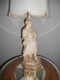 Pair of marble lamps
