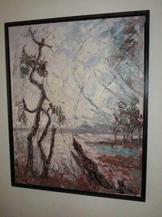 Original painting by August Molder.  31 1/2" x 25 1/2" framed